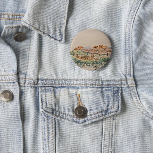 Athenischer Akropolis-Button Button (Beispiel)