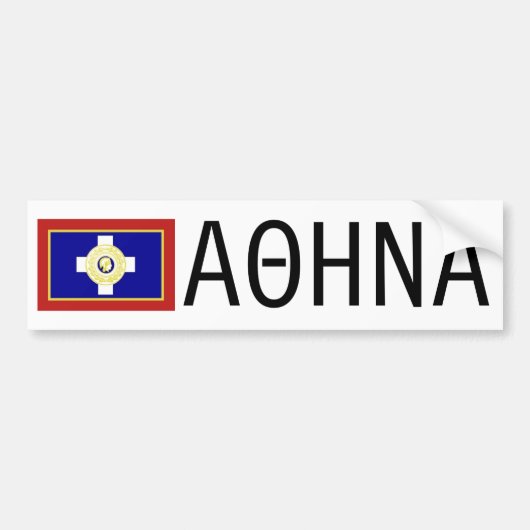 Athens "Αbens rastΑ" Autoaufkleber (Vorne)