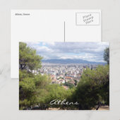 Athens-Blick Postkarte (Vorne/Hinten)