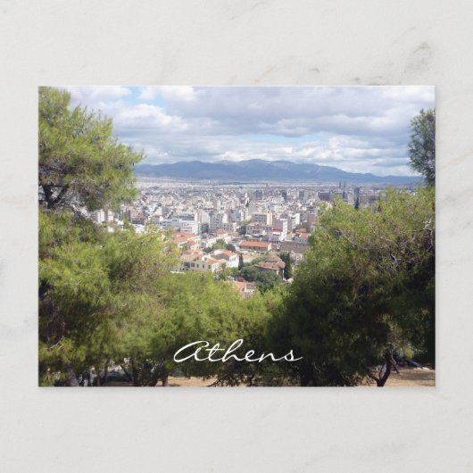 Athens-Blick Postkarte (Vorderseite)