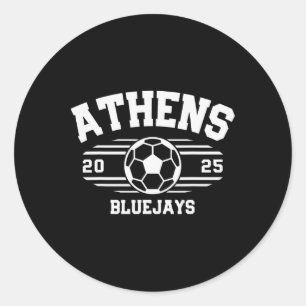 Athens Bluejays Fußball Byll 2025 Hs  Runder Aufkleber