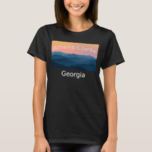 Athens Clarke Georgia Mountain Sonnenuntergang Hei T-Shirt