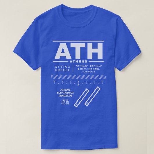 Athens Eleftherios Venizelos Flughafen ATH T - Shi T-Shirt (Design vorne)