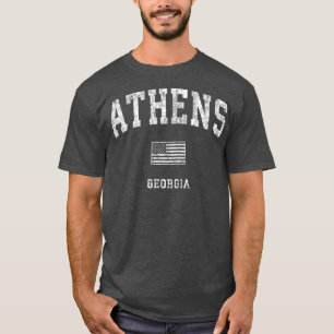 Athens Georgia GA Vintage American Flag Tee
