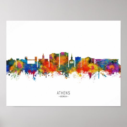 Athens Georgia Skyline Poster (Vorne)