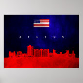 Athens Georgia Skyline Poster (Vorne)