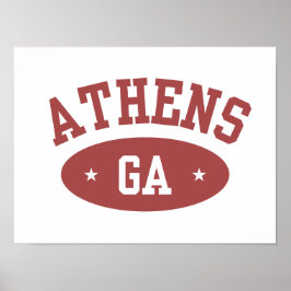 Athens, Georgia Vintage Sportposter für das Wohnhe Poster