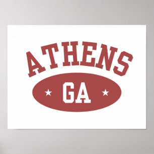 Athens, Georgia Vintage Sportposter für das Wohnhe Poster