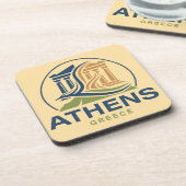 Athens Greece Acropolis Parthenon Getränkeuntersetzer (Linke Seite)