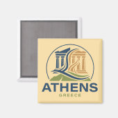 Athens Greece Acropolis Parthenon Magnet (Vorderseite/Rückseite)