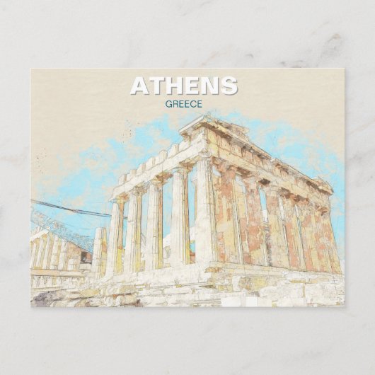 Athens Greece – Ancient City Travel Souvenir Postkarte (Vorderseite)