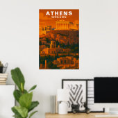 Athens, Greece Ancient Classic Ruins Poster (Heimbüro)