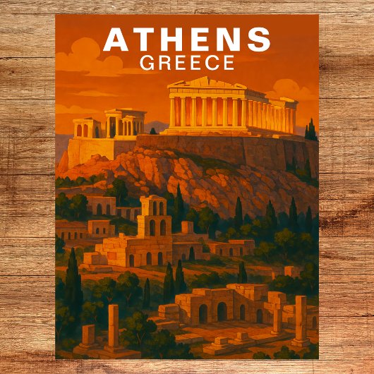 Athens, Greece Ancient Classic Ruins Postkarte