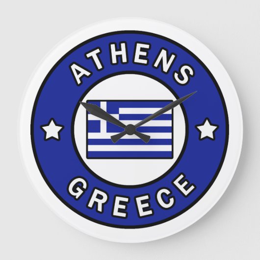 Athens Greece Große Wanduhr (Vorderseite)