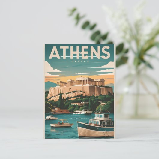 Athens Greece Postkarte (Stehend Vorderseite)