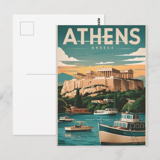 Athens Greece Postkarte (Vorne/Hinten)