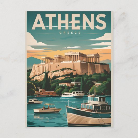 Athens Greece Postkarte (Vorderseite)