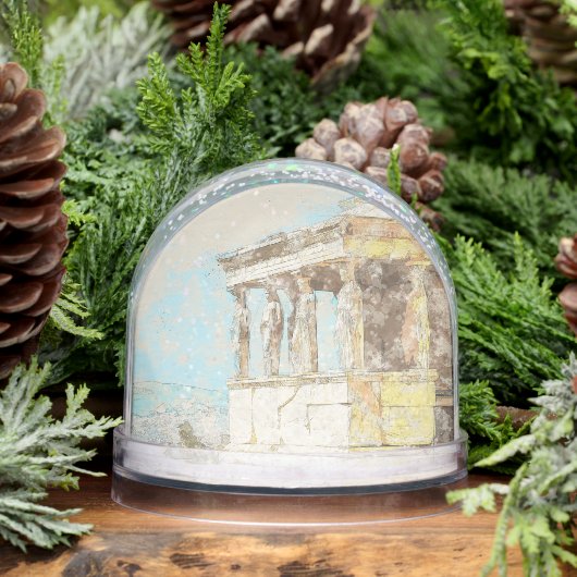 Athens Greece Snow Globe – Ancient Landmark Travel Schneekugeln (Winter)