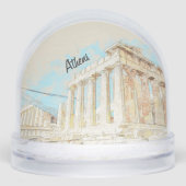 Athens Greece Travel Snow Globe – Ancient City Lan Schneekugeln (Vorderseite)