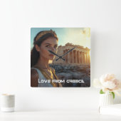 ATHENS - GREEK - ACROPOLIS QUADRATISCHE WANDUHR (Zuhause)