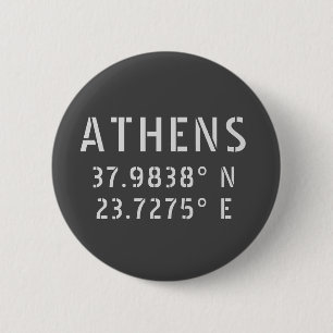 Athens Griechenland Breitengrad Button