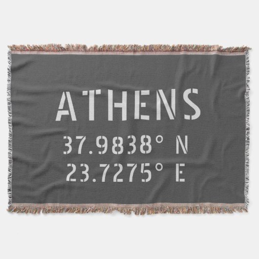 Athens Griechenland Breitengrad Decke (Vorderseite)