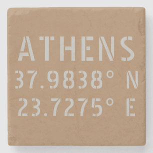 Athens Griechenland Breitengrad Steinuntersetzer