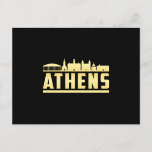 Athens Griechenland City Skyline Cityscape Funny G Postkarte