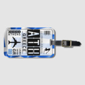 Athens Griechenland Gepäckmarke Gepäckanhänger (Vorderseite (Horizontal))