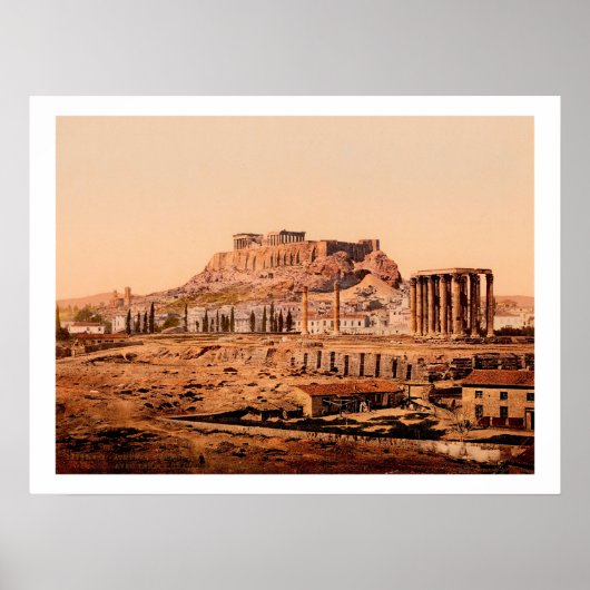 Athens Griechenland Jupiter Temple Poster (Vorne)