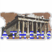Athens Griechenland Parthenon Fun Aufkleber (Vorderseite)
