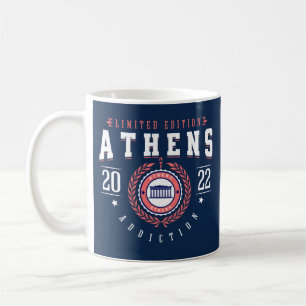 Athens Griechenland Stadt Reisender Sport Navy Kaf Kaffeetasse