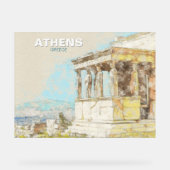 Athens Griechenland - Vintage Sicht Acrylschild (Vorderseite)