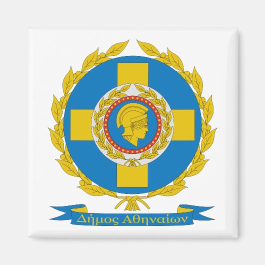 Athens, Griechenland Wappen Magnet (Vorne)