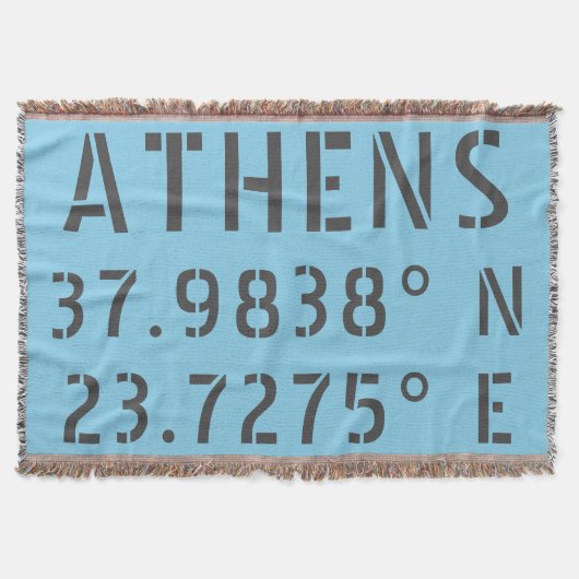Athens Latitude Longitude Decke (Vorderseite)