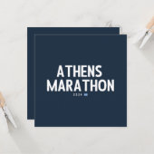 Athens Marathon 2024 Karte (Vorderseite/Rückseite Beispiel)