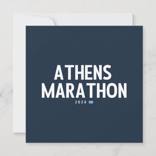 Athens Marathon 2024 Karte (Vorderseite)