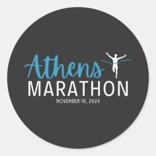 Athens Marathon 2024 Runder Aufkleber