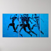 Athens Marathon Blue Print Poster (Vorne)