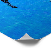 Athens Marathon Blue Print Poster (Ecke)