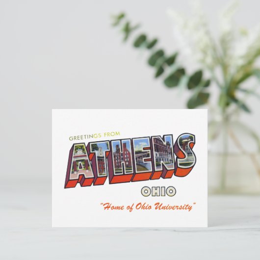 Athens Ohio Postkarte (Stehend Vorderseite)