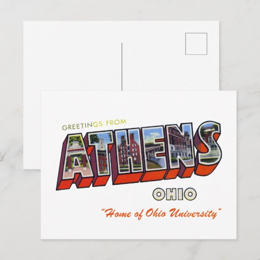 Athens Ohio Postkarte (Vorne/Hinten)