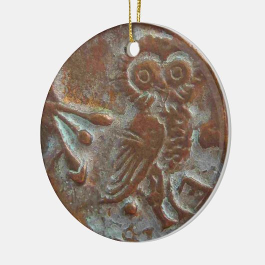 Athens Owl Keramik Ornament (Links)