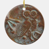 Athens Owl Keramik Ornament (Hinten)