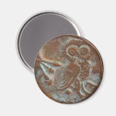Athens Owl Magnet (Vorderseite/Rückseite)