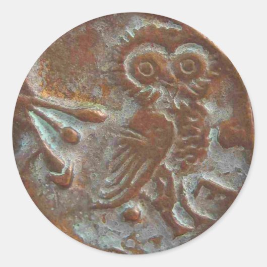 Athens Owl Sticker (Vorderseite)