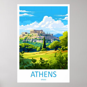 Athens Park Ski National Poster Reise Vintage