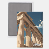 Athens Parthenon Magnet (Vorderseite/Rückseite)