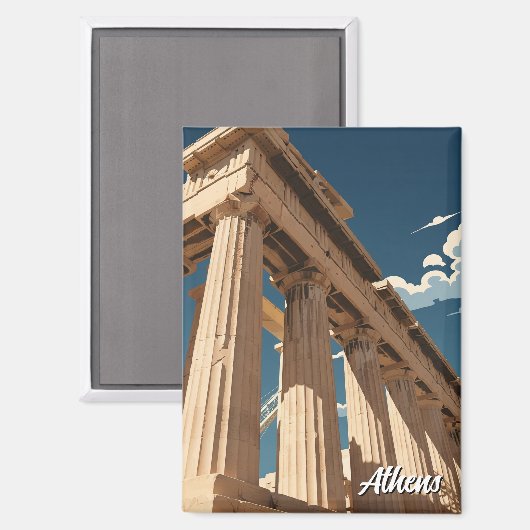 Athens Parthenon Magnet (Vorderseite/Rückseite)