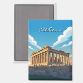 Athens Parthenon Magnet (Vorderseite/Rückseite)